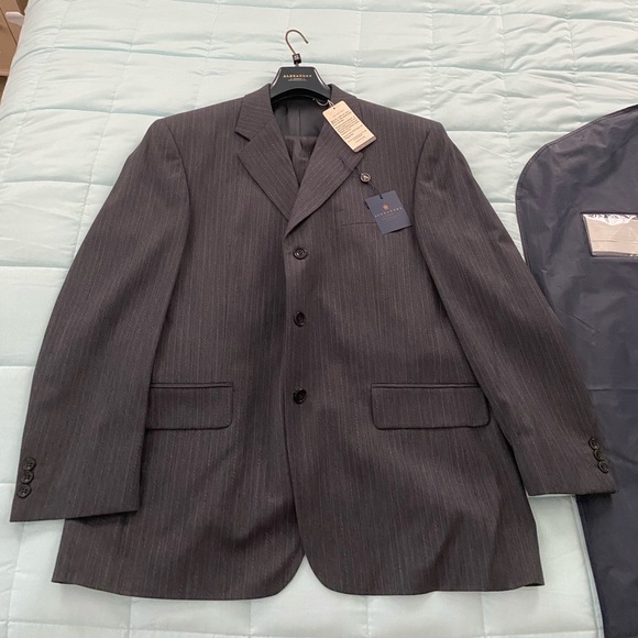 NWT ALEXANDRE LONDON 42S Pinstripe gray suit - Picture 3 of 12